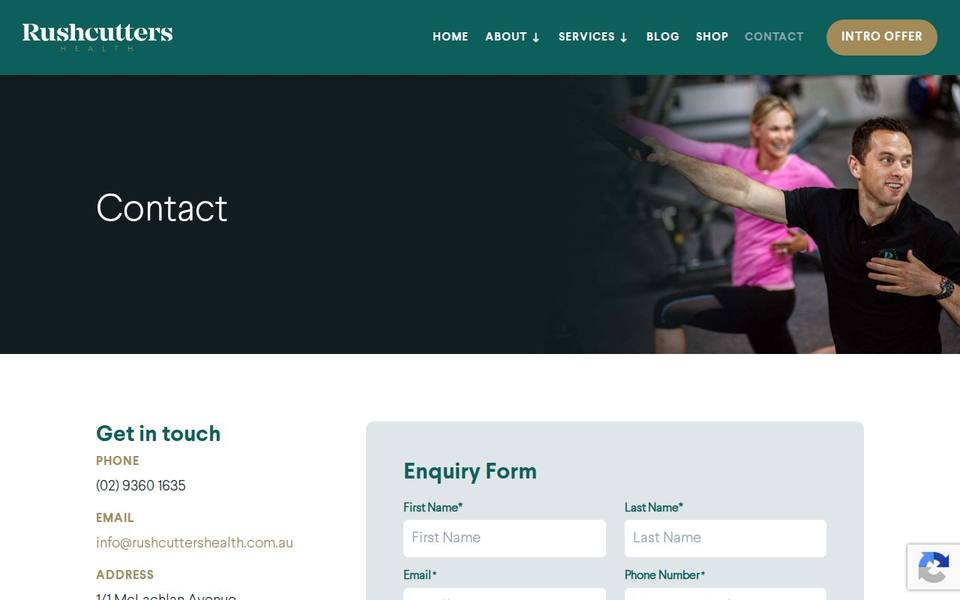 Rushcutters Health website
