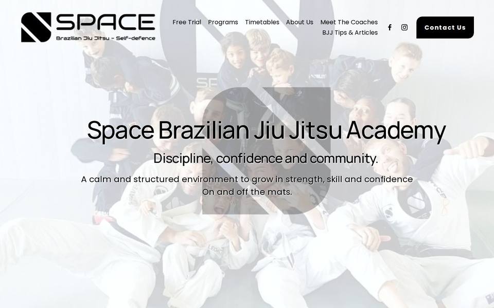 Space Brazilian Jiu Jitsu Academy website