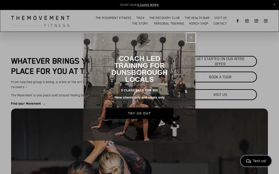 The Movement Fitness and Wellbeing website