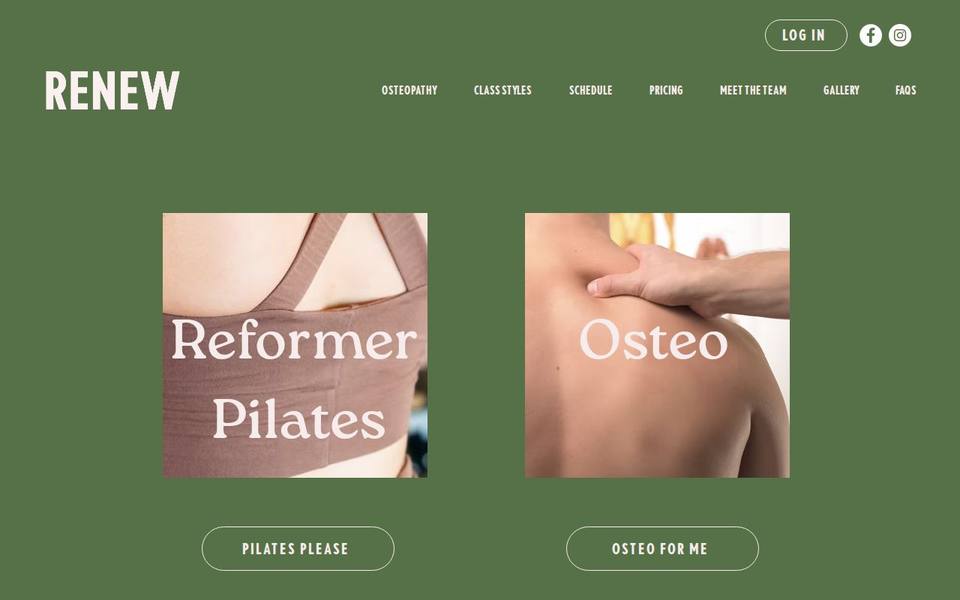 Renew Wellness Collective website