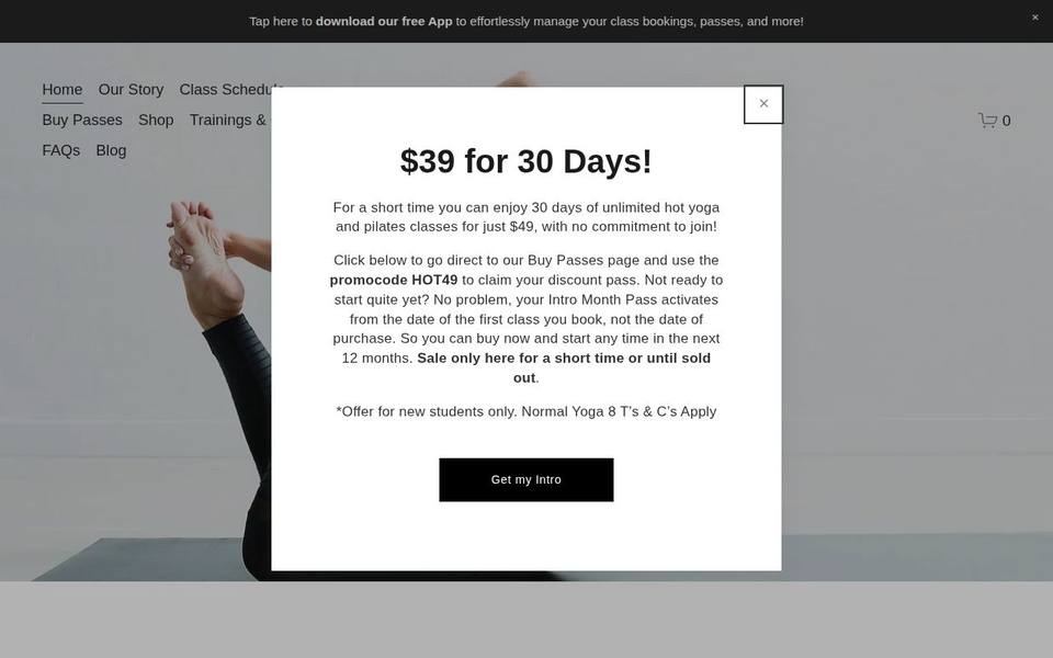 Yoga 8 website