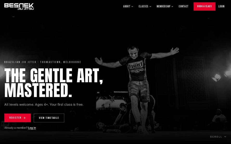 Besnek Jiu Jitsu website