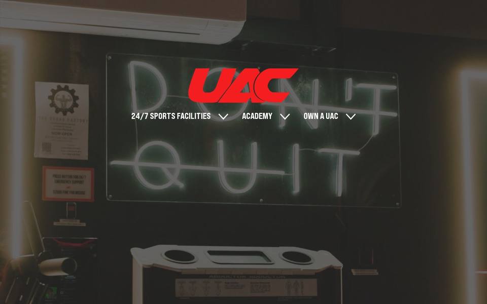 Universal Athlete Centre website