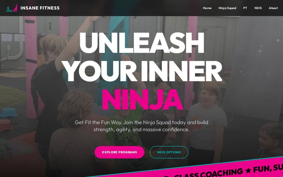 Insane Fitness website
