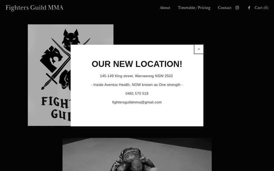 Fighters Guild MMA website