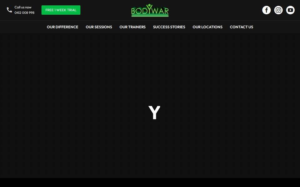 Bodywar Outdoor Group Fitness & Personal Training website