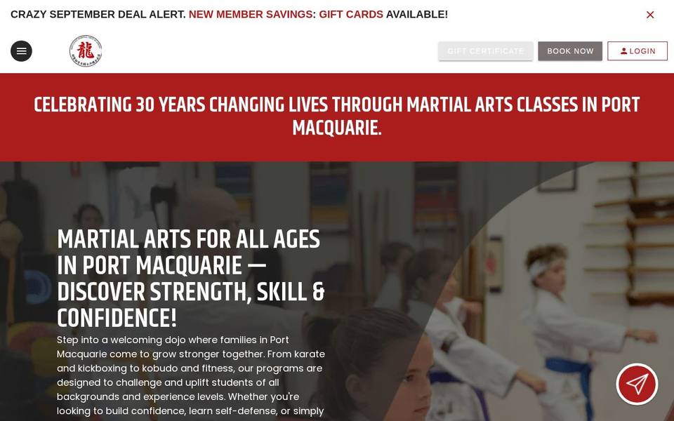 Mid Coast Martial Arts Academy website