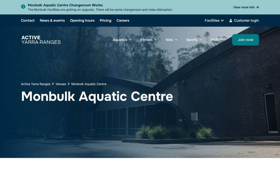 Monbulk Aquatic Centre website
