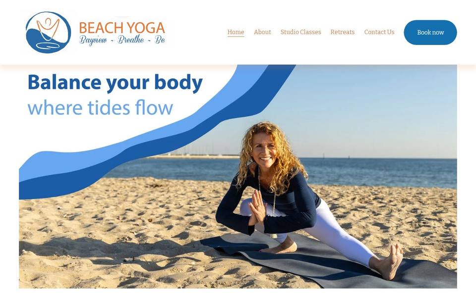 Beach Yoga website