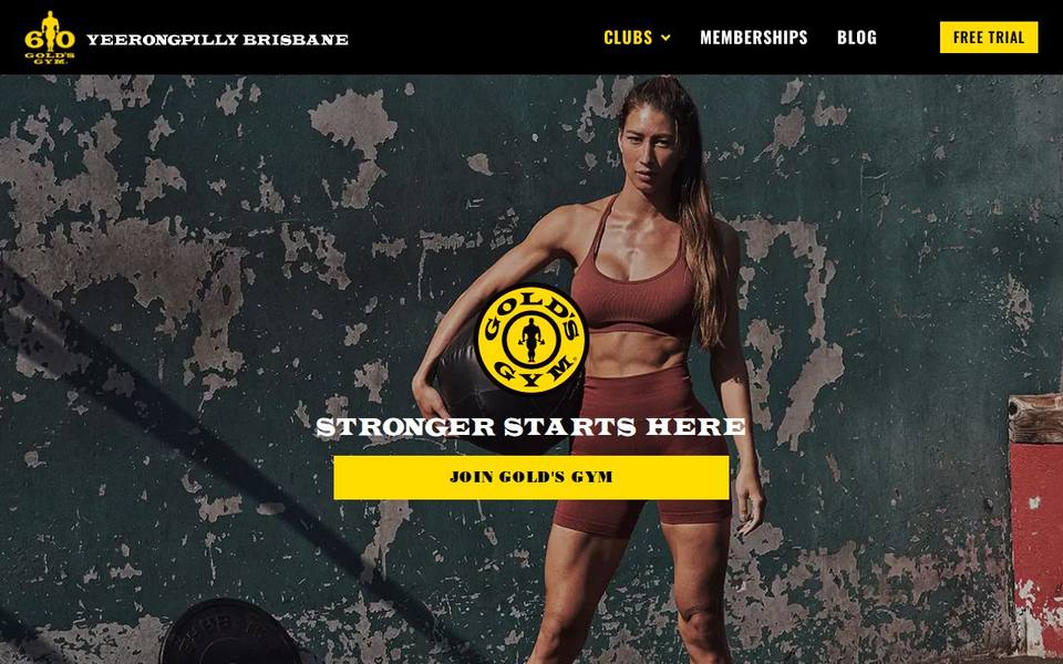 Gold's Gym Yeerongpilly website