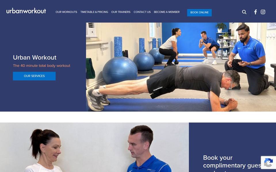 Urban Workout website