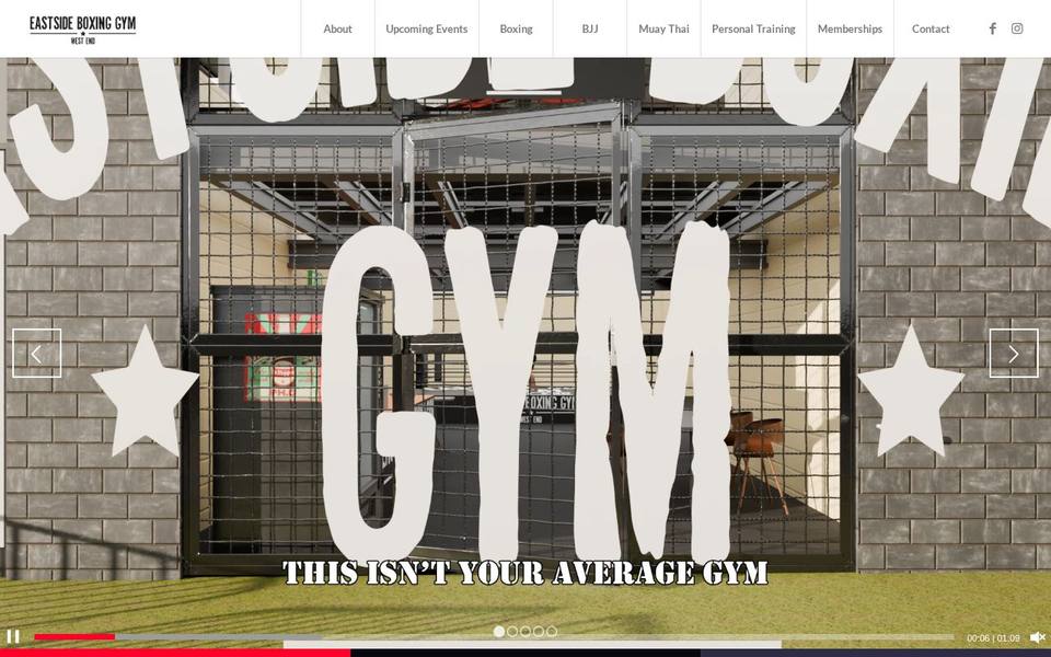 Eastside Boxing Gym website