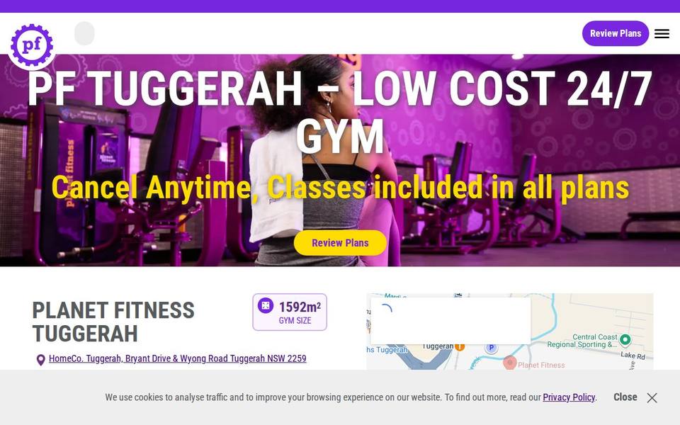 Planet Fitness Tuggerah website