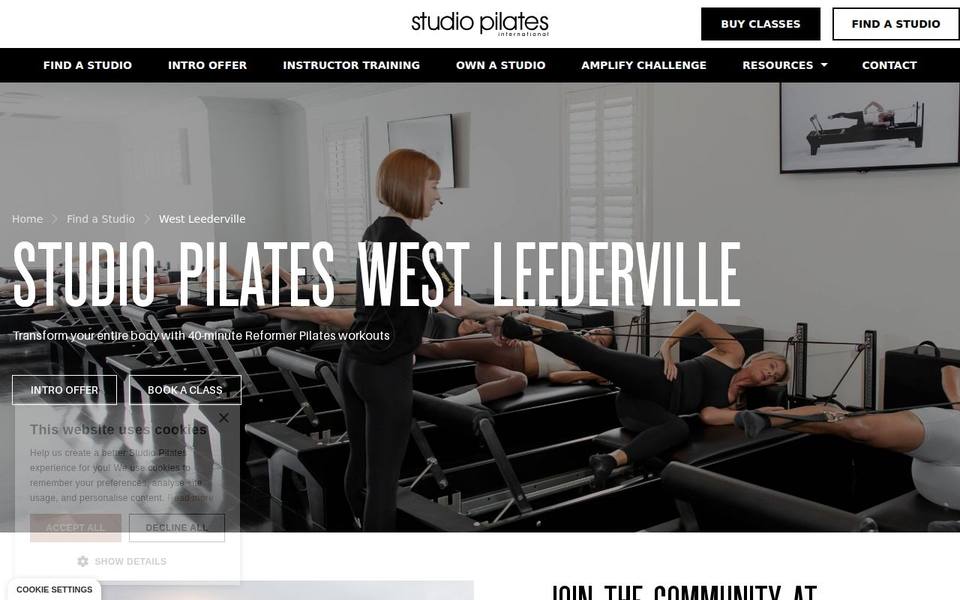 Studio Pilates International website