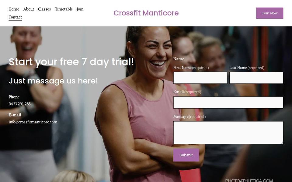 CrossFit Manticore website