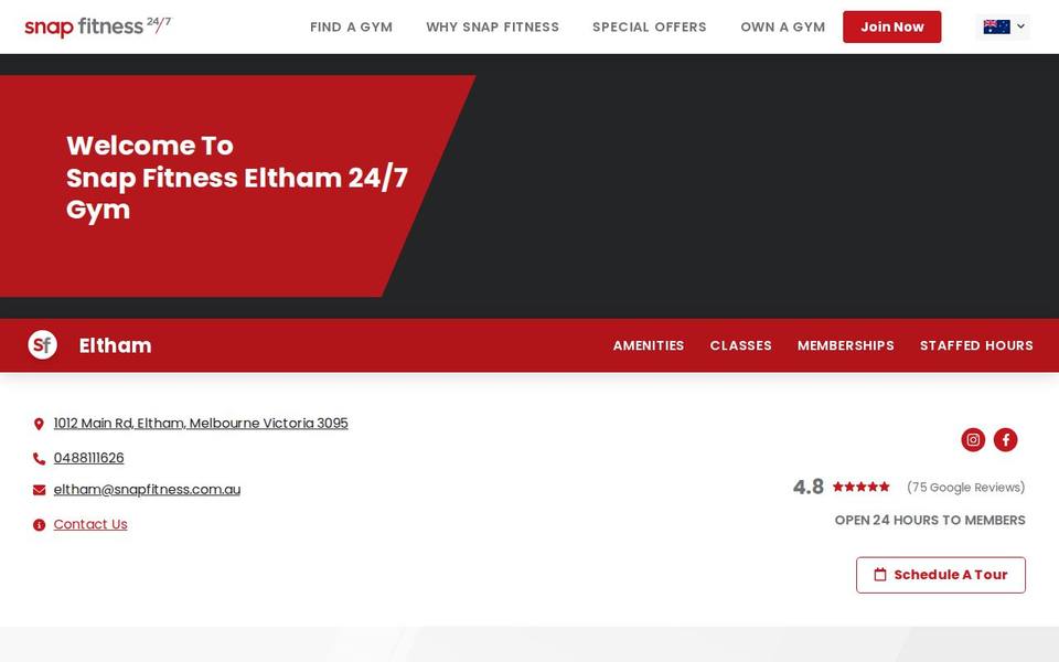 Snap Fitness Eltham website