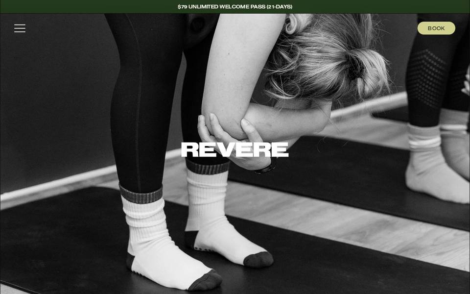 Revere Pilates Studio website