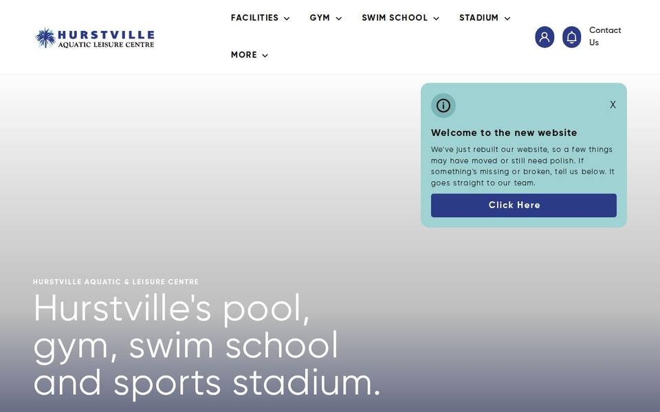 Hurstville Aquatic Leisure Centre website