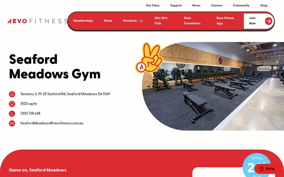 Revo Fitness Seaford Meadows website