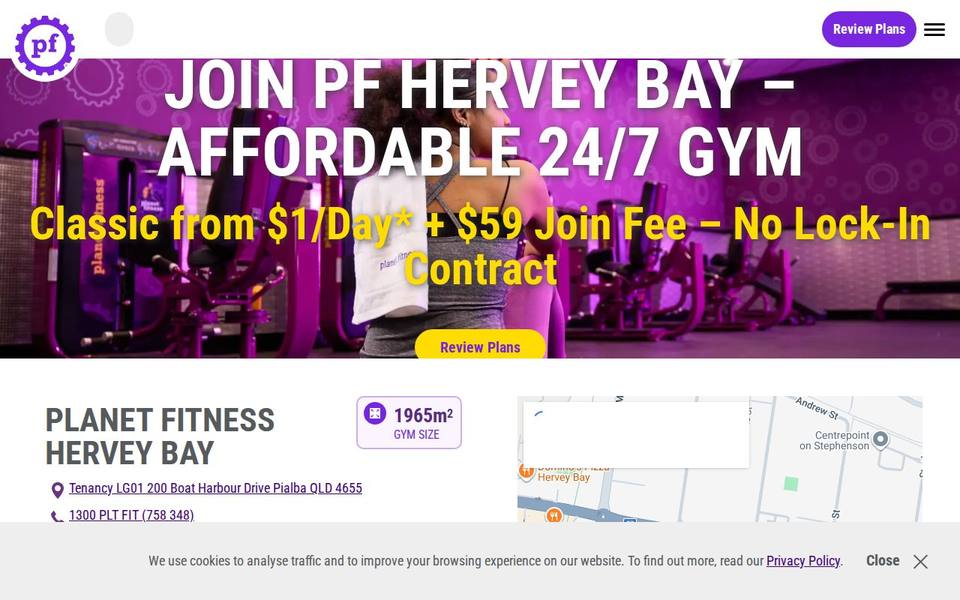 Planet Fitness Hervey Bay website