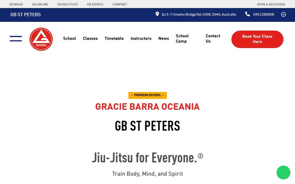Gracie Barra St Peters website