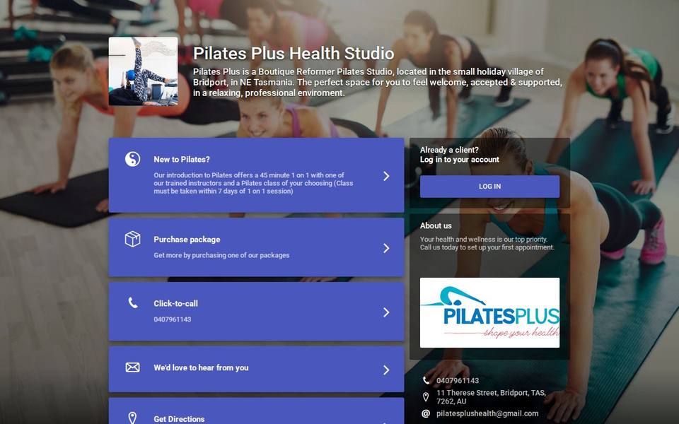 Pilates Plus Health Studio website
