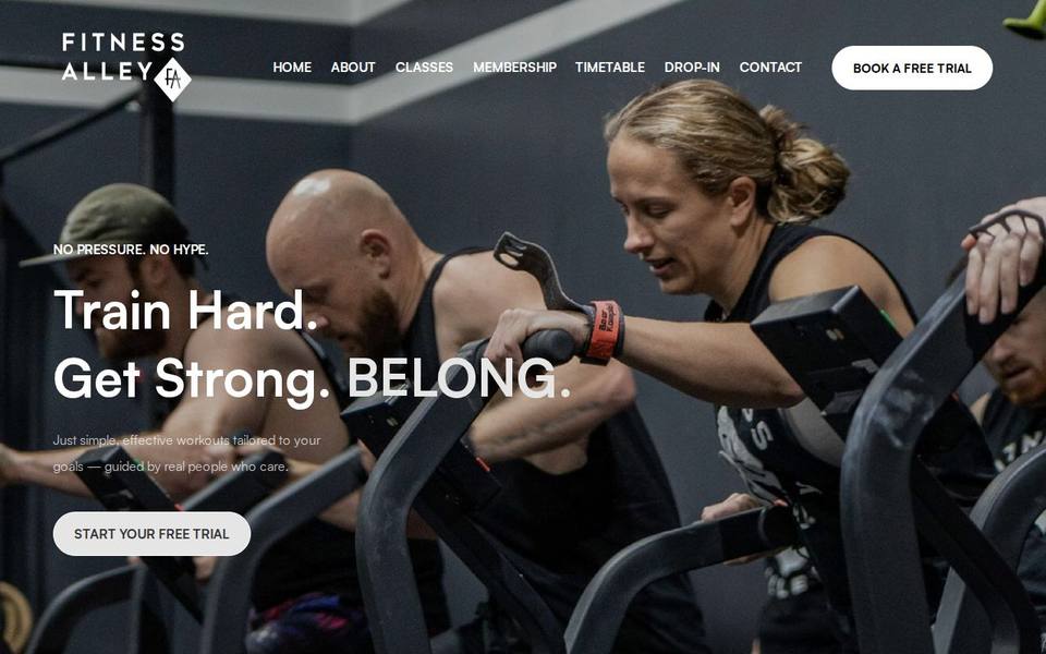 Fitness Alley website