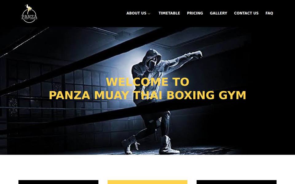 Panza Muay Thai Boxing Gym website