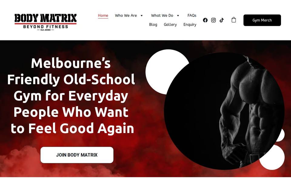 Body Matrix Gym website