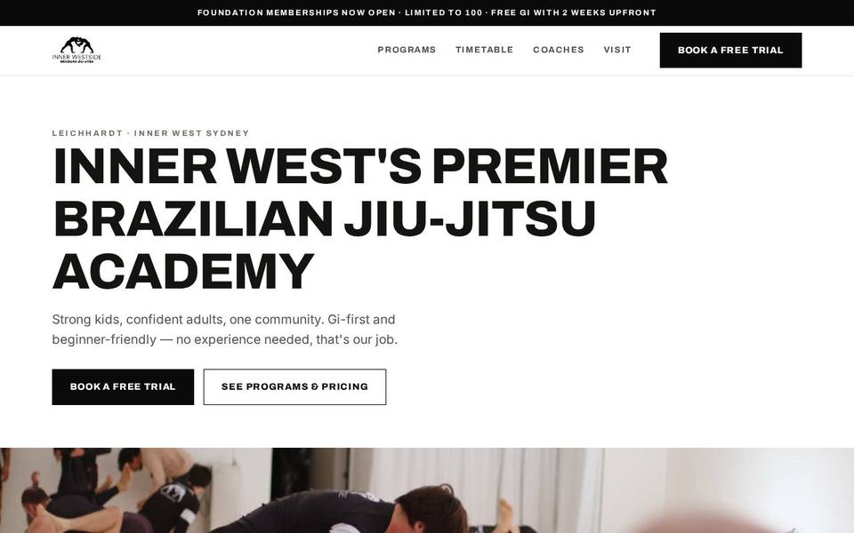 Inner Westside Brazilian Jiu-Jitsu website