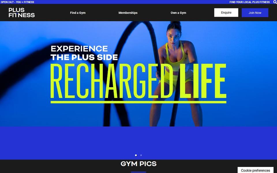 Plus Fitness Rockdale website