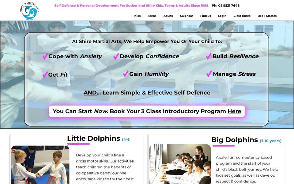 Shire Martial Arts website