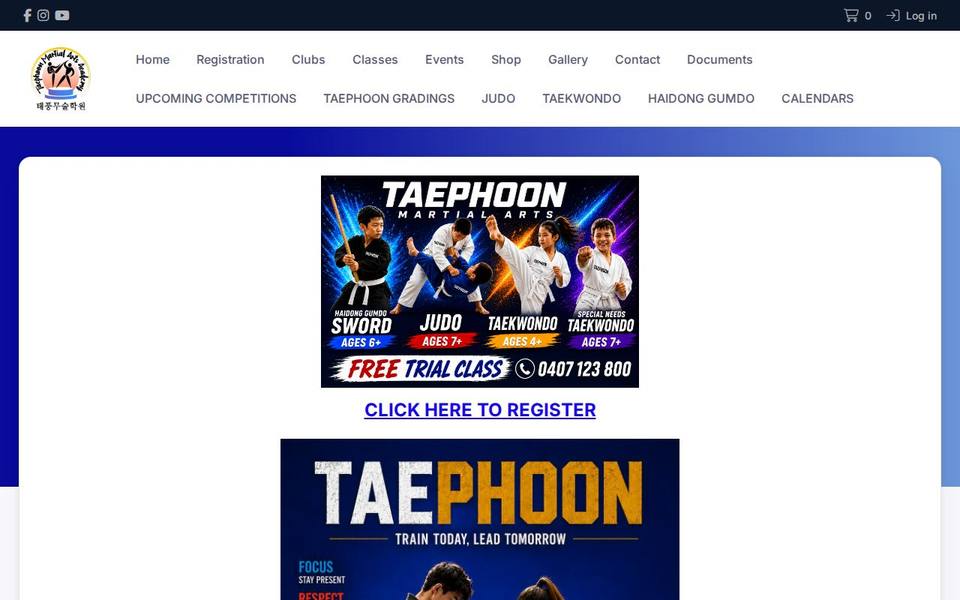 Taephoon Martial Arts Academy website