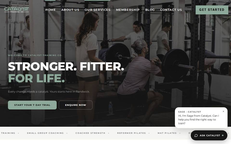 Catalyst Training Co. website