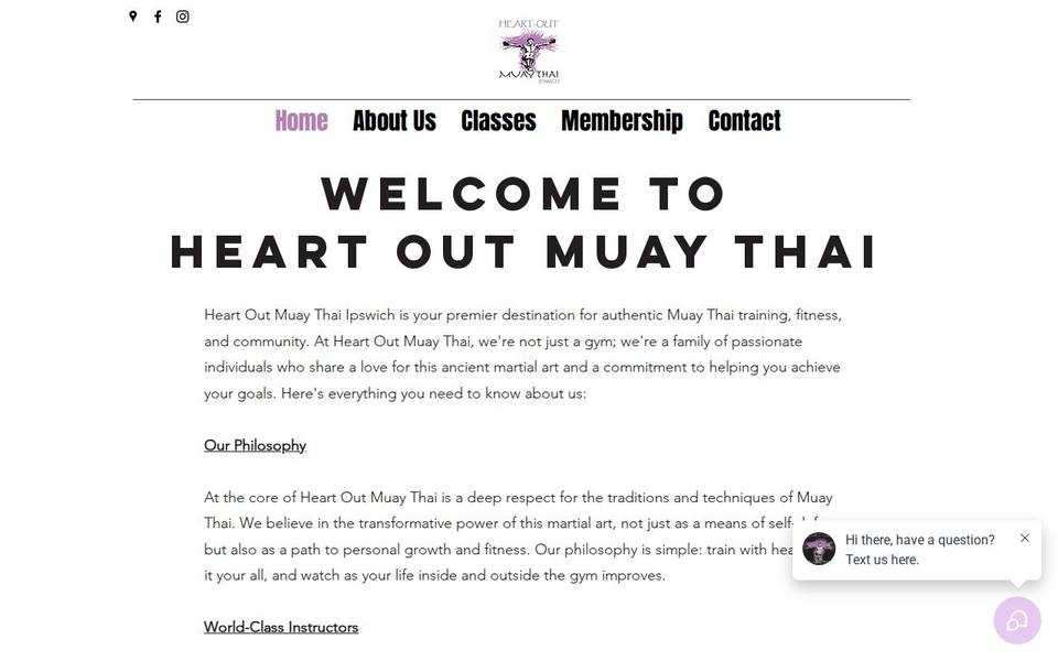 Heart-out Muay Thai Ipswich website