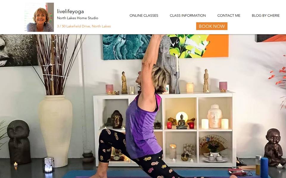 Live Life Yoga website