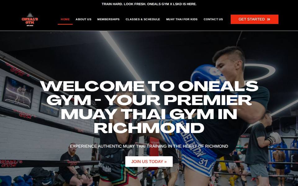 Oneal's Gym website