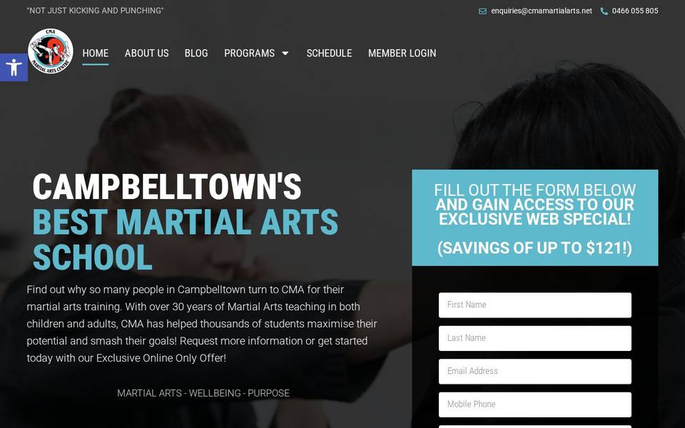 CMA Martial Arts Centre website