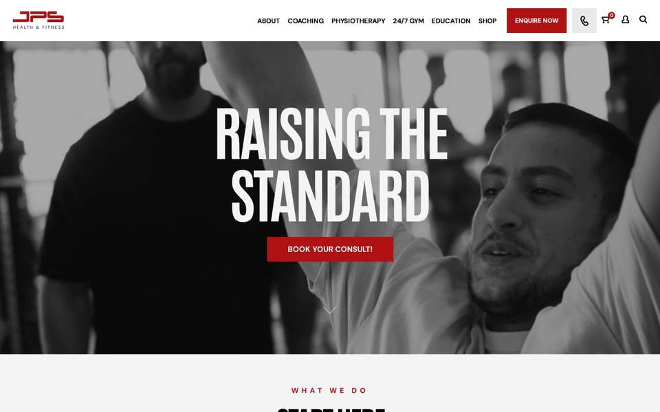 JPS Health & Fitness website