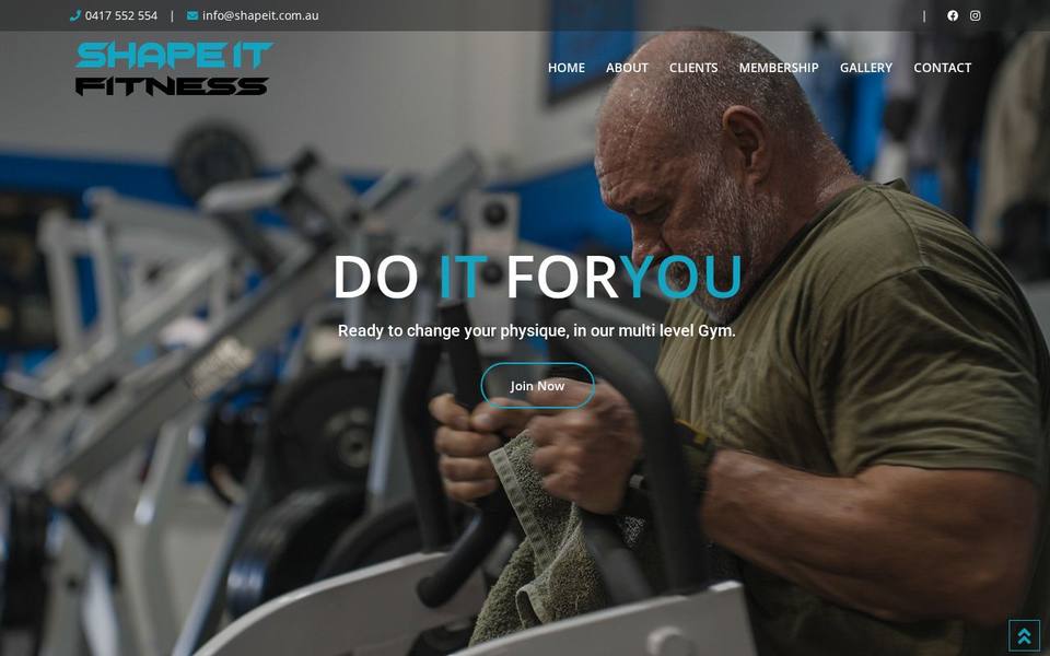 Shape It Fitness website