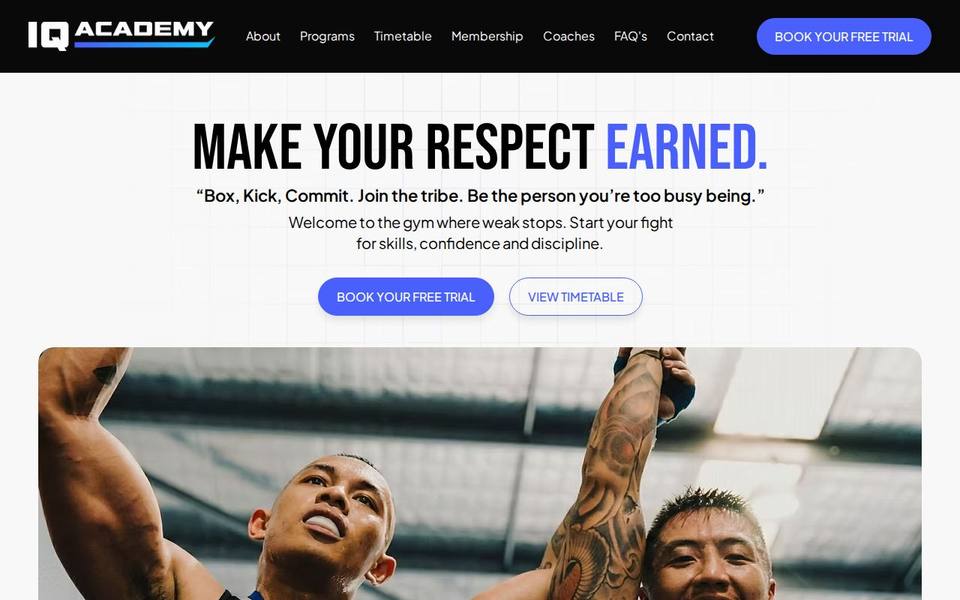 IQ Academy website