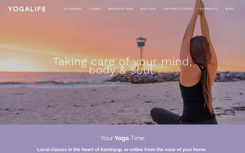 YogaLife Karrinyup website