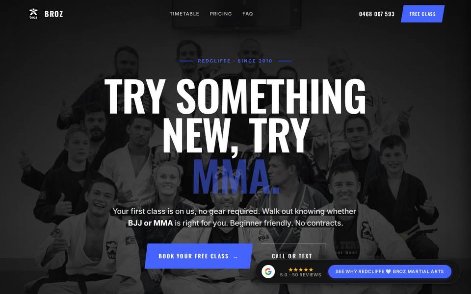 Broz Martial Arts | BJJ & MMA website