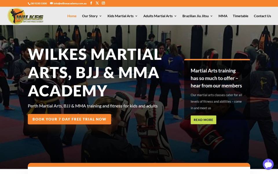 Wilkes Martial Arts and Fitness Academy website