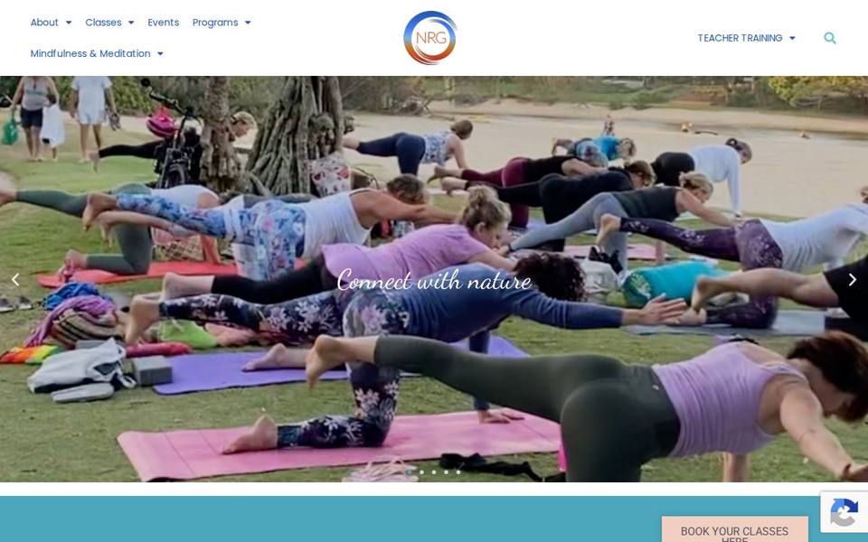 Yoga NRG and Mindfulness Training Australia website