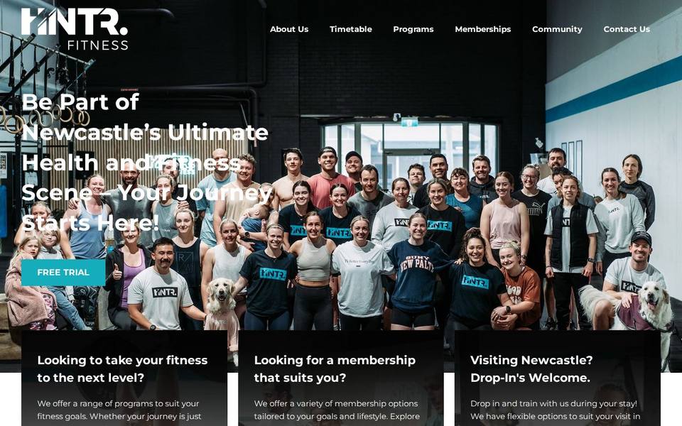 Hunter Fitness website