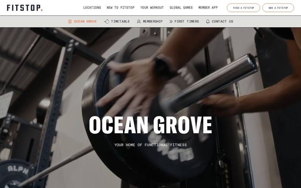 Fitstop Ocean Grove website