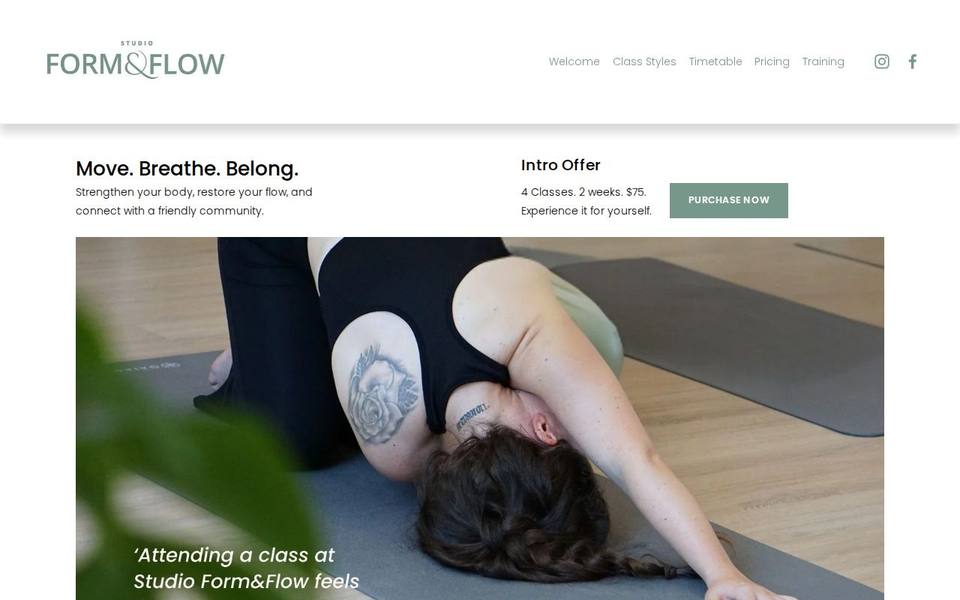 Studio Form and Flow website