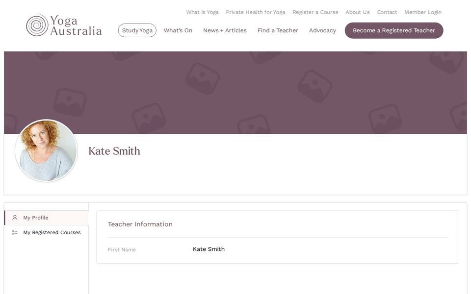 Kate Smith Yoga website