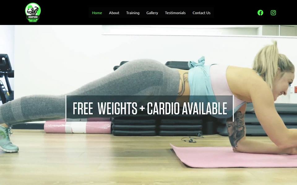 Empire Fitness website